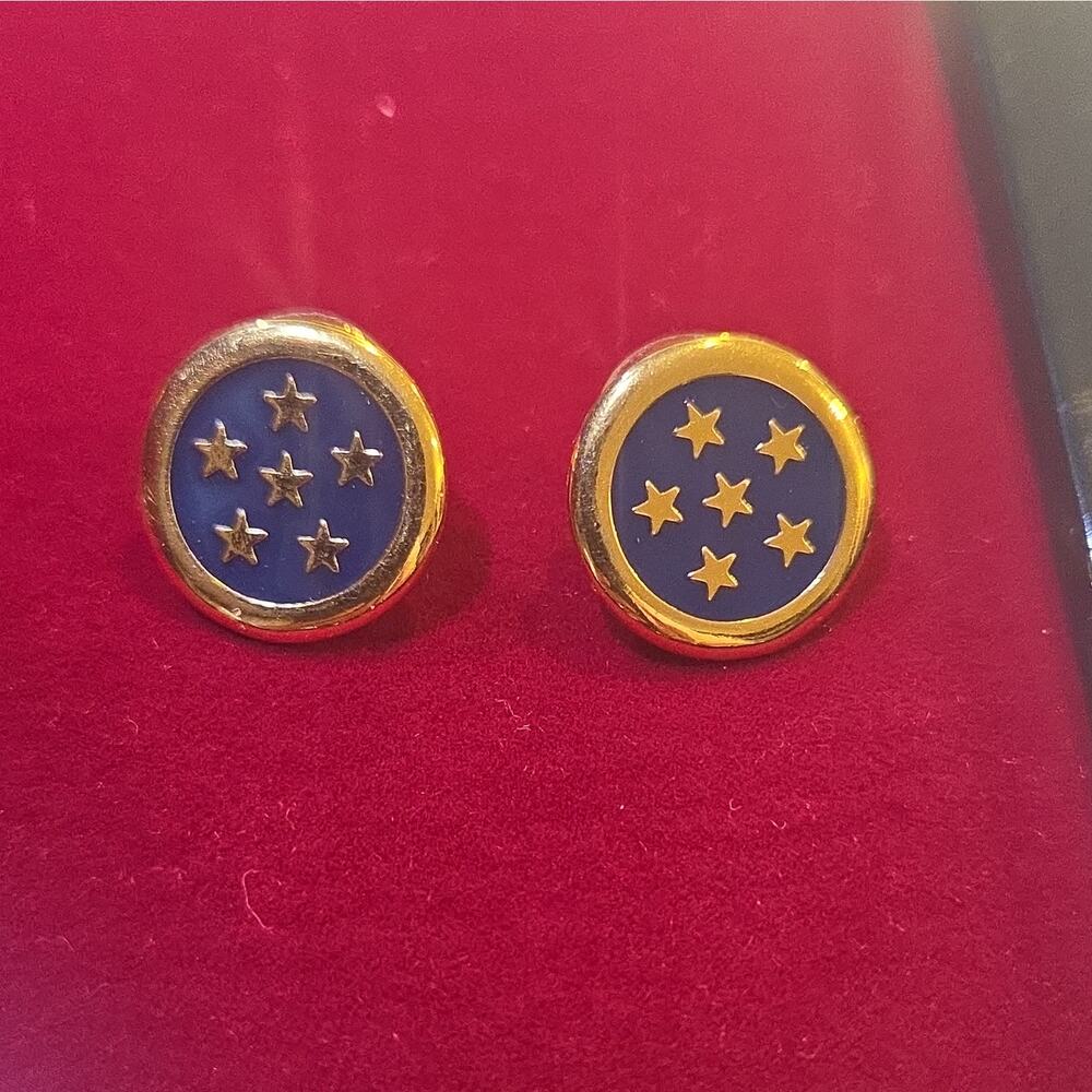 Vintage Di Orian pierced earrings - Picture 2 of 5